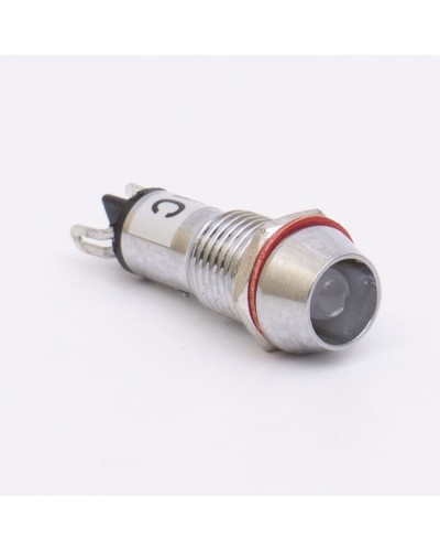 Светодиодный индикатор металлический AD22C-10 220v AС, белый