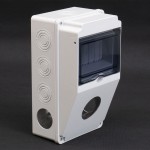 Корпус (щит) на 6 модулей и 1 силовой разъем 260x150x120мм IP54 TAKEL