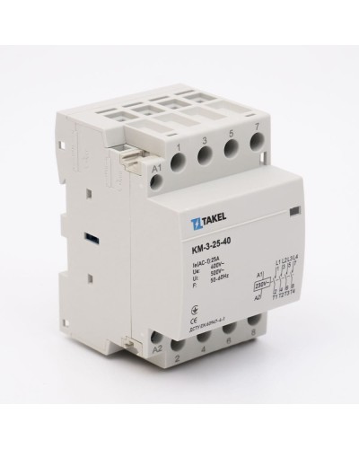 Контактор модульный КМ-3-25-40 25А 4НО