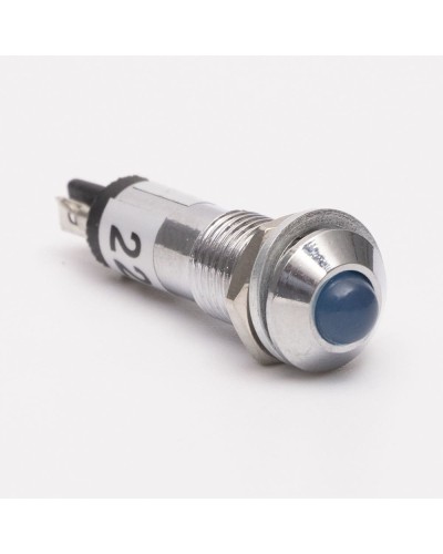 Светодиодный индикатор металлический AD22B-8 220v AС, синий