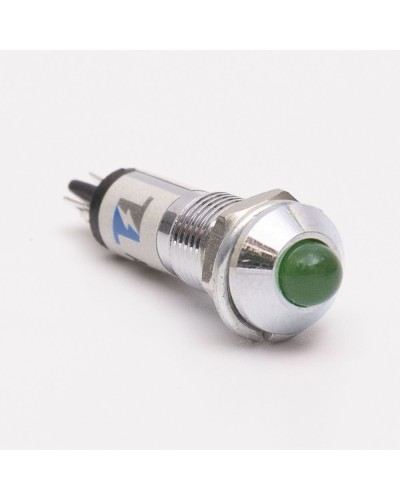 Светодиодный индикатор металлический AD22B-8 220v AС, зеленый