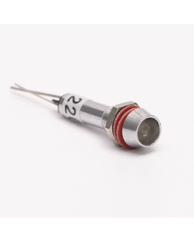 Светодиодный индикатор металлический AD22C-8 220v AС, белый