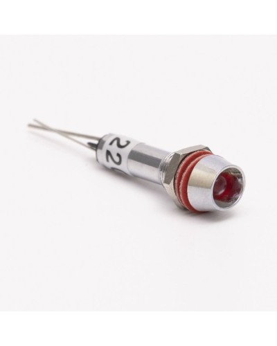 Светодиодный индикатор металлический AD22C-8 220v AС, красный