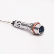 Світлодіодний індикатор металевий AD22C-8 220v AС, блакитний