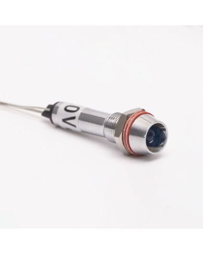 Светодиодный индикатор металлический AD22C-8 220v AС, синий