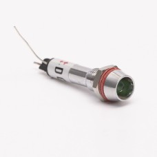 Світлодіодний індикатор металевий AD22C-8 220v AС, зелений