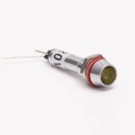 Светодиодный индикатор металлический AD22C-8 220v AС, желтый