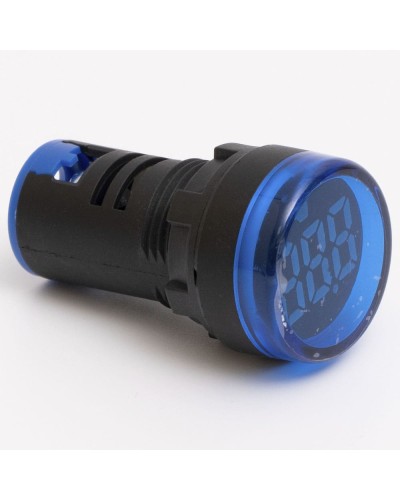 Светодиодный вольтметр AD22-DVM DC 5-60В, синий TAKEL