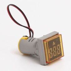 Светодиодный амперметр AD22-FDAM 0-100A, квадрат, желтый TAKEL