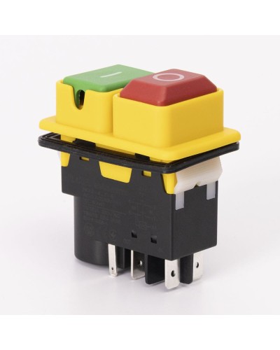 Пусковая электромагнитная кнопка ESSB-102YC 5pin, желтая рамка
