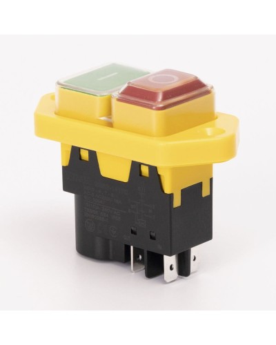 Пусковая электромагнитная кнопка ESSB-141YC 4pin, желтая рамка