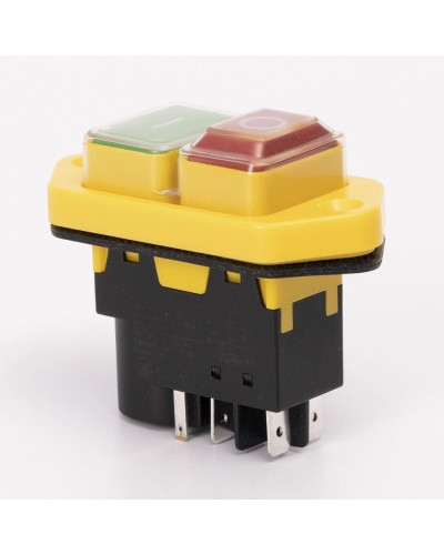 Пусковая электромагнитная кнопка ESSB-142YC 5pin, желтая рамка