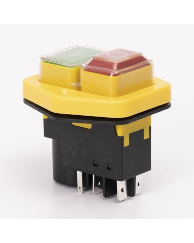 Пусковая электромагнитная кнопка ESSB-152YC 5pin, желтая рамка