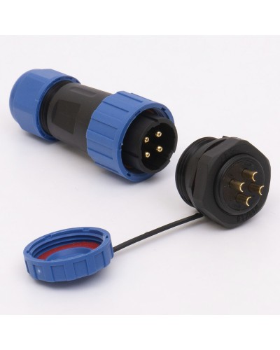 Коннектор вологозахищенний SP-20 4pin TAKEL