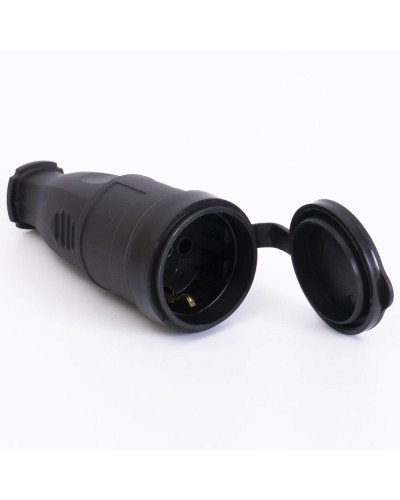 Розетка каучуковая с защитной крышкой переносная 406 2Р+РЭ IP44 TAKEL