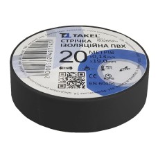 Изоляционная лента 0.13мм х 19мм х 20м, черный TAKEL