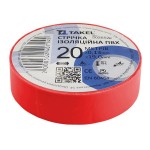 Изоляционная лента 0.13мм х 19мм х 20м, красный TAKEL