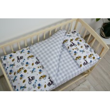 Комплект детского постельного белья "ТЕПИК" 1-3 года Ретро тачки