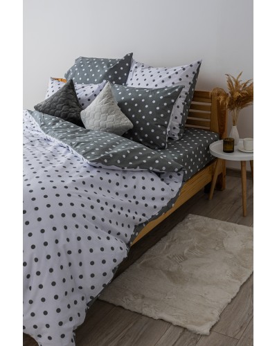 Комплект постільної білизни ТЕП "Happy Sleep" Grey Dots, 50x70 двоспальний