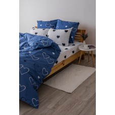 Комплект постельного белья "ТЕП" NAVY BLUE LOVE, 70X70 евро