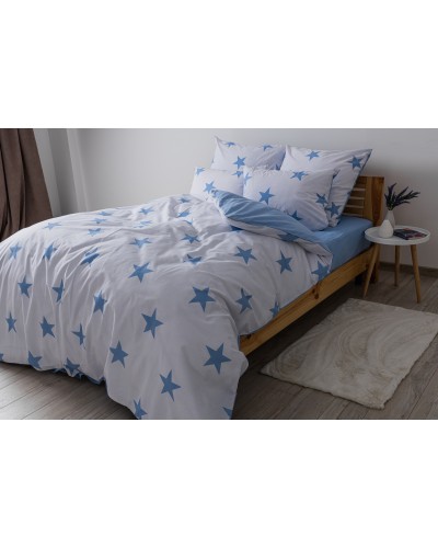 Комплект постільної білизни ТЕП "Soft dreams" Morning Star Blue, 70x70 двоспальний