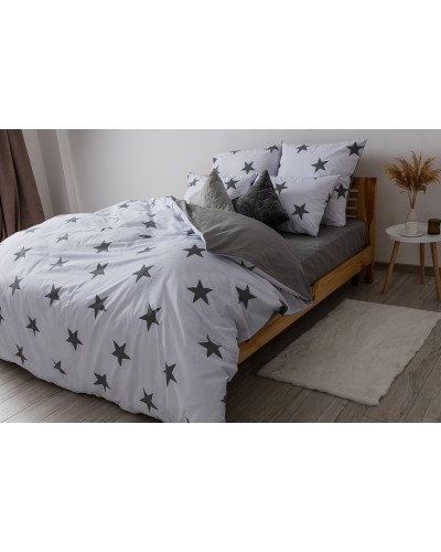 Комплект постільної білизни ТЕП "Soft dreams" Morning Star Grey, 70x70 двоспальний