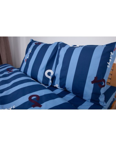 Комплект постільної білизни ТЕП "Soft dreams" Line Blue, 70x70 двоспальний