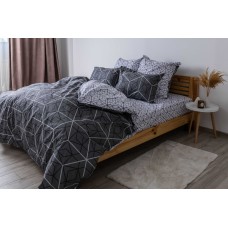 Комплект постельного белья ТЕП "Happy Sleep" Quadro Star grey, 50x70 семейный