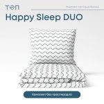 Комплект постільної білизни "Happy Sleep Duo" Pearl Dream, 70x70 полуторний