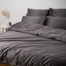 Комплект постельного белья ТЕП "СТРАЙП САТИН" Graphite евро