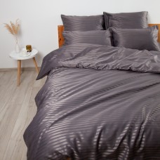 Комплект постельного белья ТЕП "СТРАЙП САТИН" Graphite евро