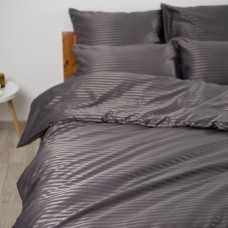 Комплект постельного белья ТЕП "СТРАЙП САТИН" Graphite евро