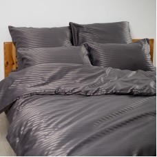 Комплект постельного белья ТЕП "СТРАЙП САТИН" Graphite евро