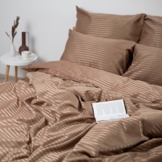 Комплект постільної білизни ТЕП "СТРАЙП САТИН" Macchiato євро