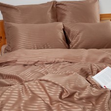 Комплект постільної білизни ТЕП "СТРАЙП САТИН" Macchiato євро