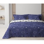 Комплект постільної білизни ТЕП NAVY BLUE LOVE 31, 70x70 двоспальний