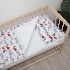 Комплект дитячої постільної білизни "ТЕПІК" 1-3 роки Милые зайчонки (розовый)