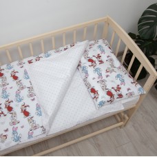 Комплект дитячої постільної білизни "ТЕПІК" 1-3 роки Милые зайчонки (розовый)