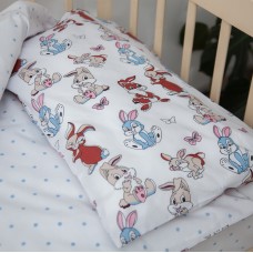 Комплект дитячої постільної білизни "ТЕПІК" 1-3 роки Милые зайчонки