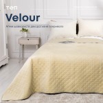 Покривало ТЕП "VELOUR" 180*240 см круглий бежевий ромб