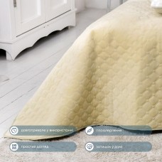 Покрывало ТЕП "VELOUR" 240*260 см бежевый ромб круглый