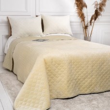 Покрывало ТЕП "VELOUR" 180*240 см бежевый ромб круглый