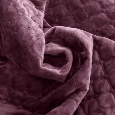 Покрывало ТЕП "VELOUR" 180*240 см бордовый/ромб круглый