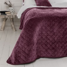 Покрывало ТЕП "VELOUR" 180*240 см бордовый/ромб круглый