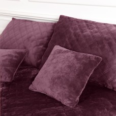 Покрывало ТЕП "VELOUR" 180*240 см бордовый/ромб круглый