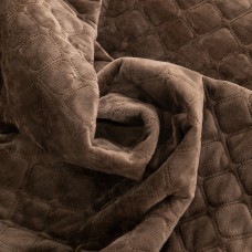 Покрывало ТЕП "VELOUR" 220*240 см Коричневый/Ромб круглый