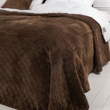 Покрывало ТЕП "VELOUR" 220*240 см Коричневый/Ромб круглый