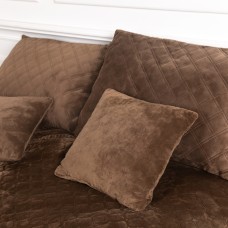 Покрывало ТЕП "VELOUR" 220*240 см Коричневый/Ромб круглый