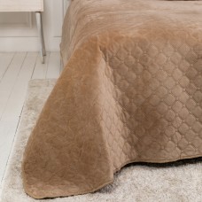 Покрывало ТЕП "VELOUR" 150*210 см золотой беж/ромб круглый