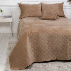 Покрывало ТЕП "VELOUR" 150*210 см золотой беж/ромб круглый